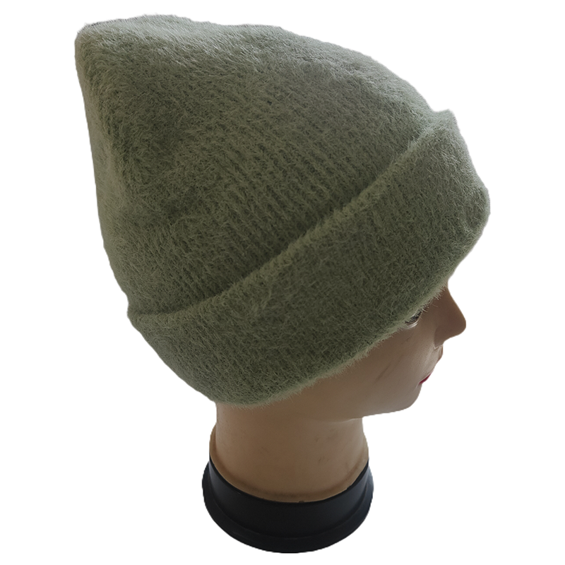 Unisex Feather Yarn Heavy Autumn Winter Dialy Acrylic Knitted Caps